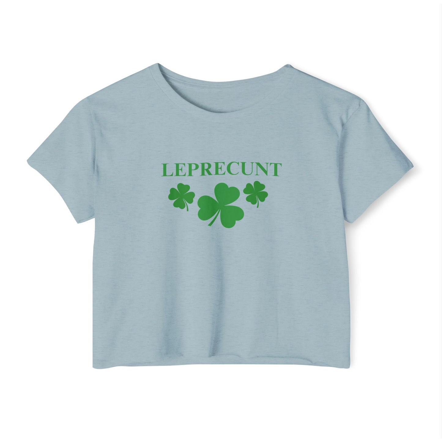 Leprec*nt Cropped Tee — Funny St. Patrick’s Day Festival Crop Top