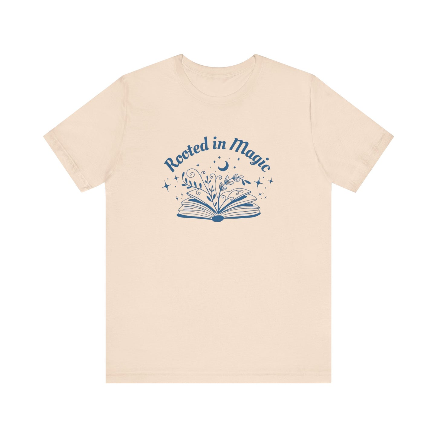 Rooted in Magic Short Sleeve Tee, Ideal for Book Lovers, Spell Binders, and Magic Minds Alike