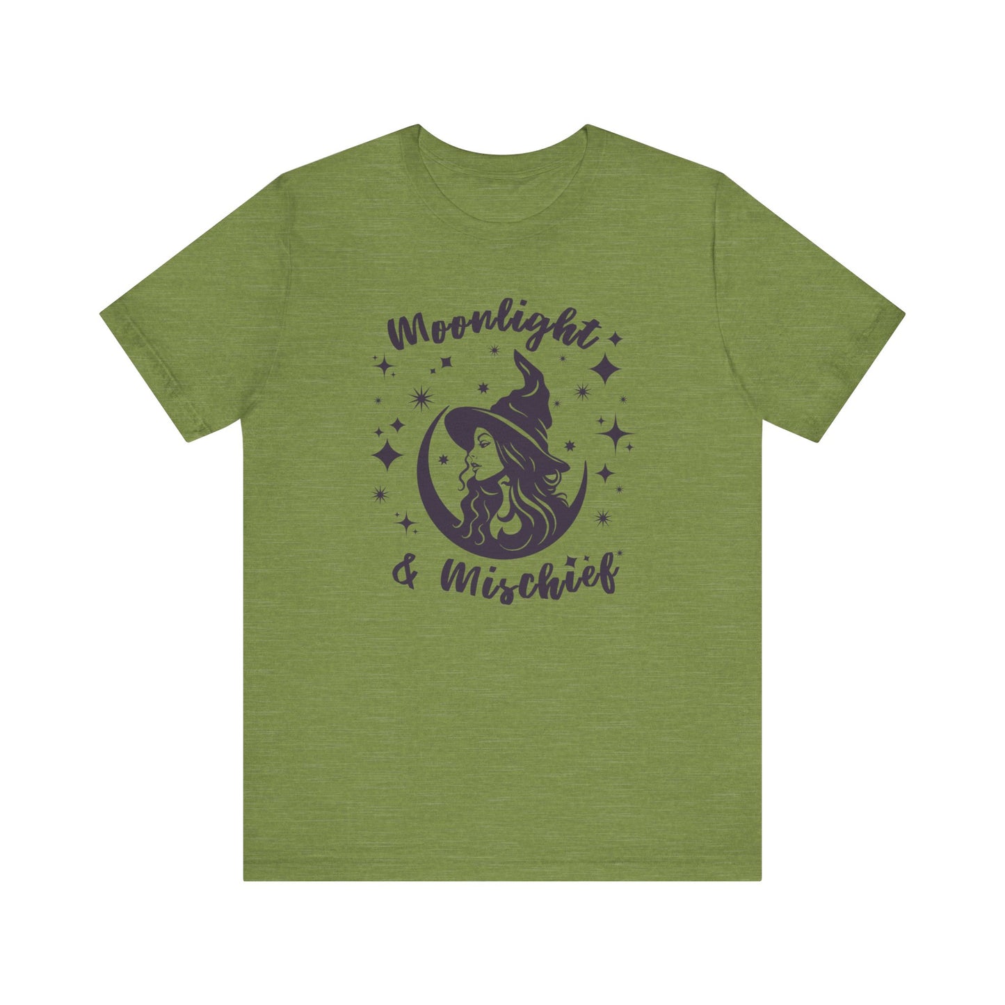 Moonlight & Mischief Witchy Tee - Unisex Short Sleeve Shirt for Halloween, Gifts for Her, Witchy Vibes, Casual Wear, Cozy Style