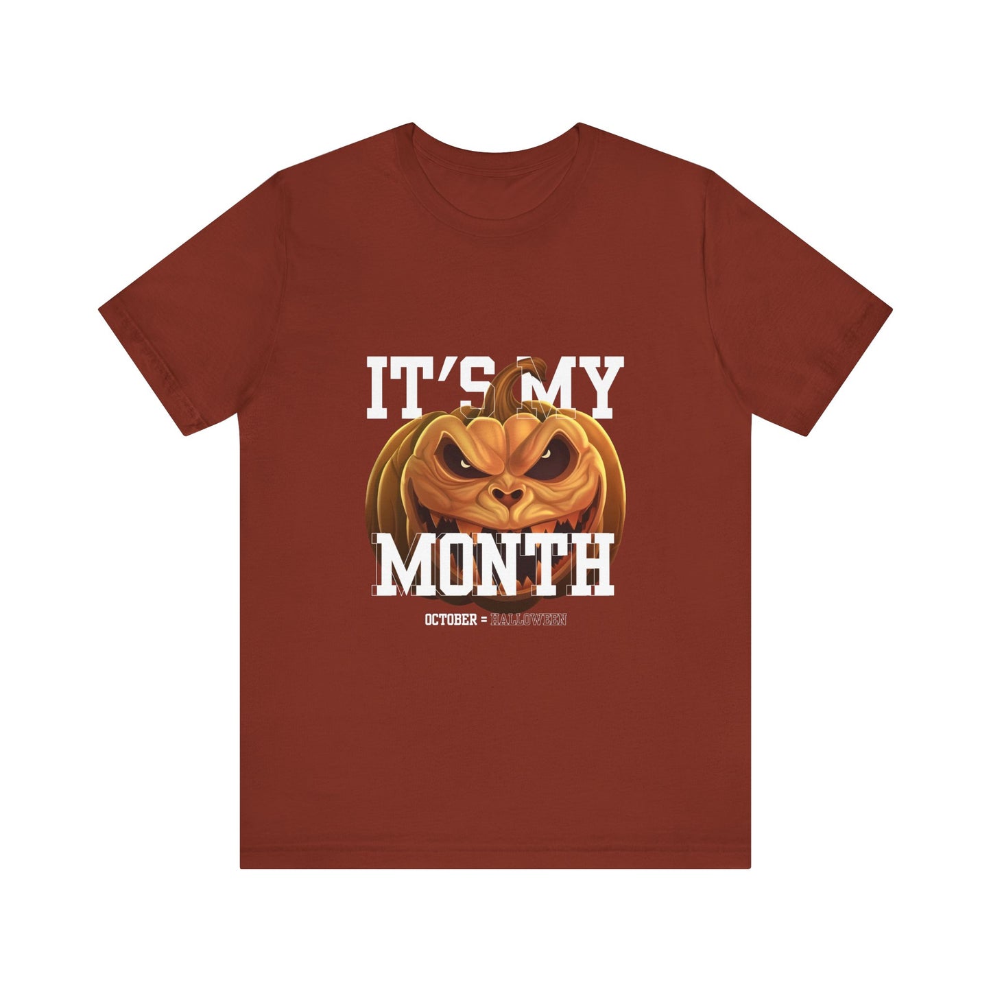 Scary Halloween Pumpkin T-Shirt - Scary October Tee, Spooky Season Apparel, Fall Fashion, Unisex Short Sleeve, Halloween Costume