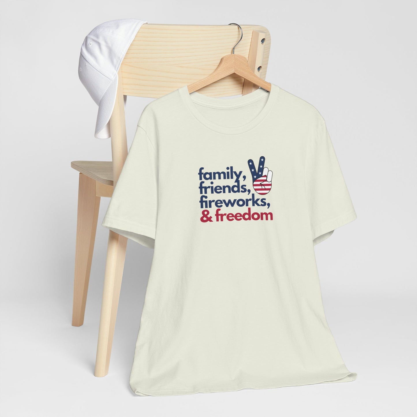 Patriotic Peace Tee, Family Friends Fireworks t-shirt, July 4th shirt, Unisex Independence Day top, Casual summer wear