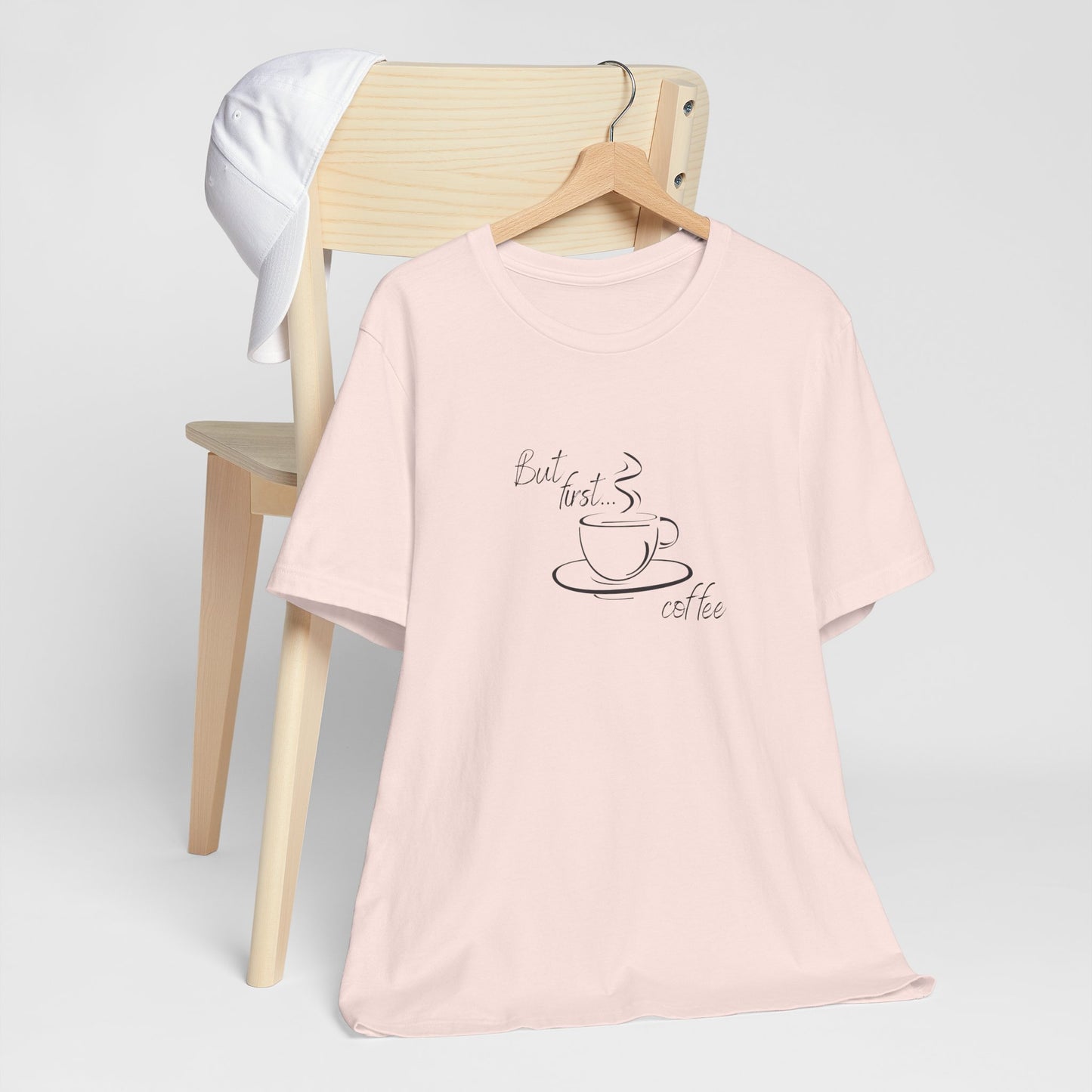 But First Coffee, Coffee Lover's Unisex Tee - Perfect for Casual Outings, Gifts, Birthdays, or Cozy Mornings, Wear it with Style!