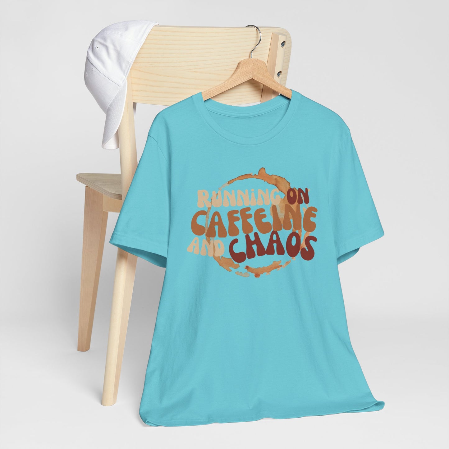 Funny Coffee Lovers Tee, Caffeine Chaos Shirt, Gift for Coffee Addict, Unisex Graphic Tee, Casual Wear, Birthday Present