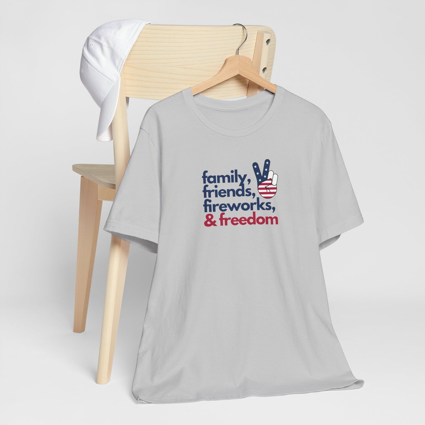 Patriotic Peace Tee, Family Friends Fireworks t-shirt, July 4th shirt, Unisex Independence Day top, Casual summer wear