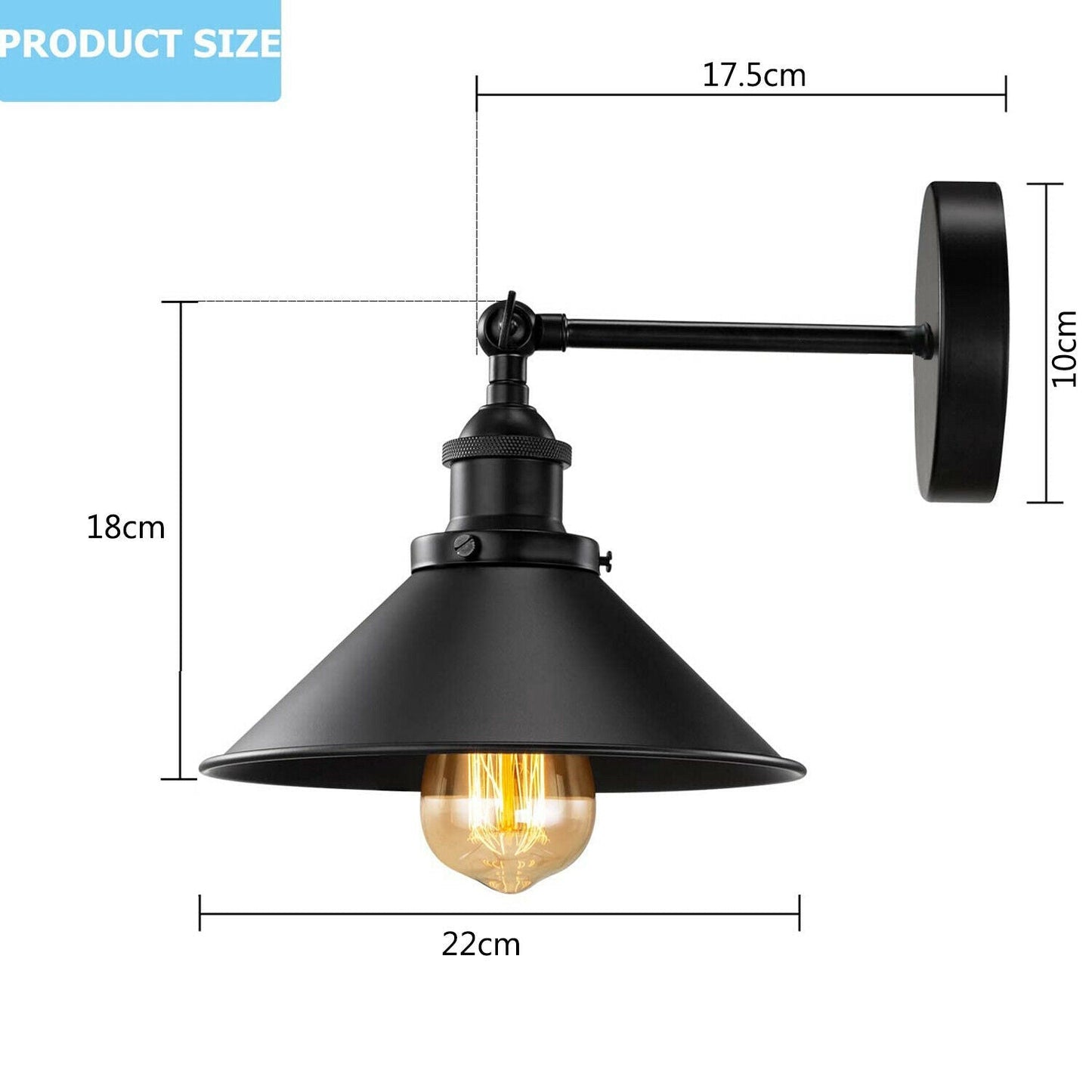 Black Dining Room Wall light &Wall Sconce | 2 Pack ~3563