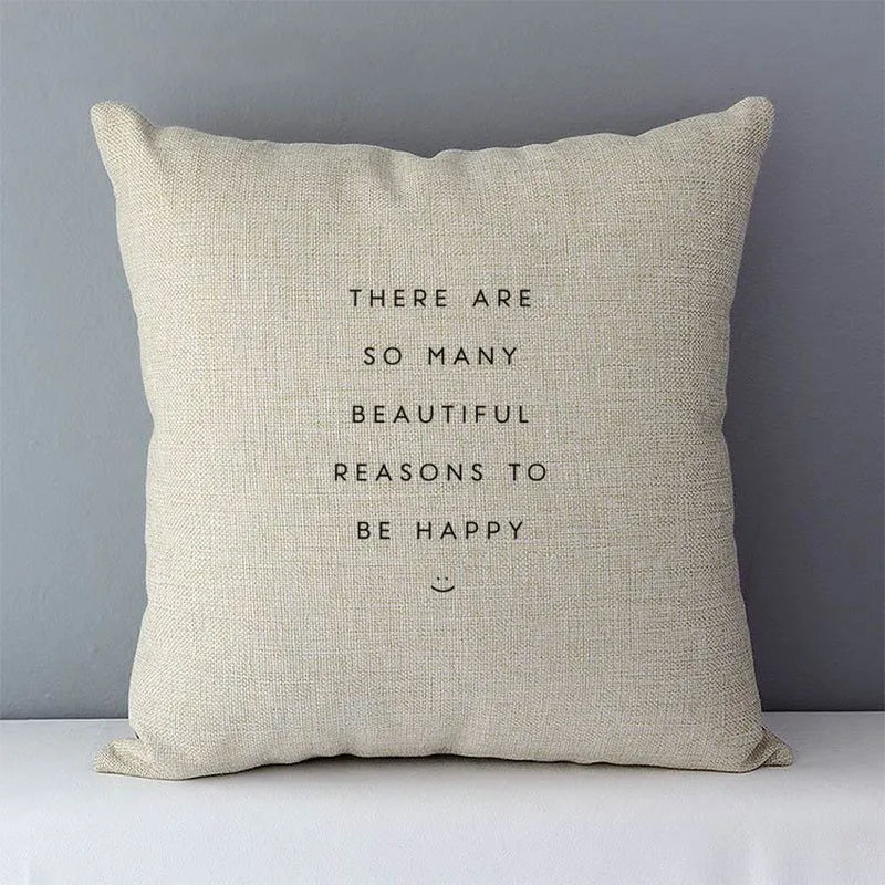 Nordic simply style words letters printed cozy couch cushion cover