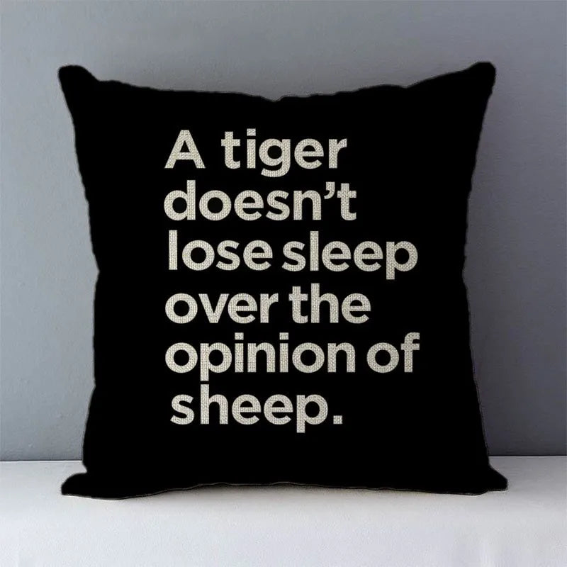 Nordic simply style words letters printed cozy couch cushion cover