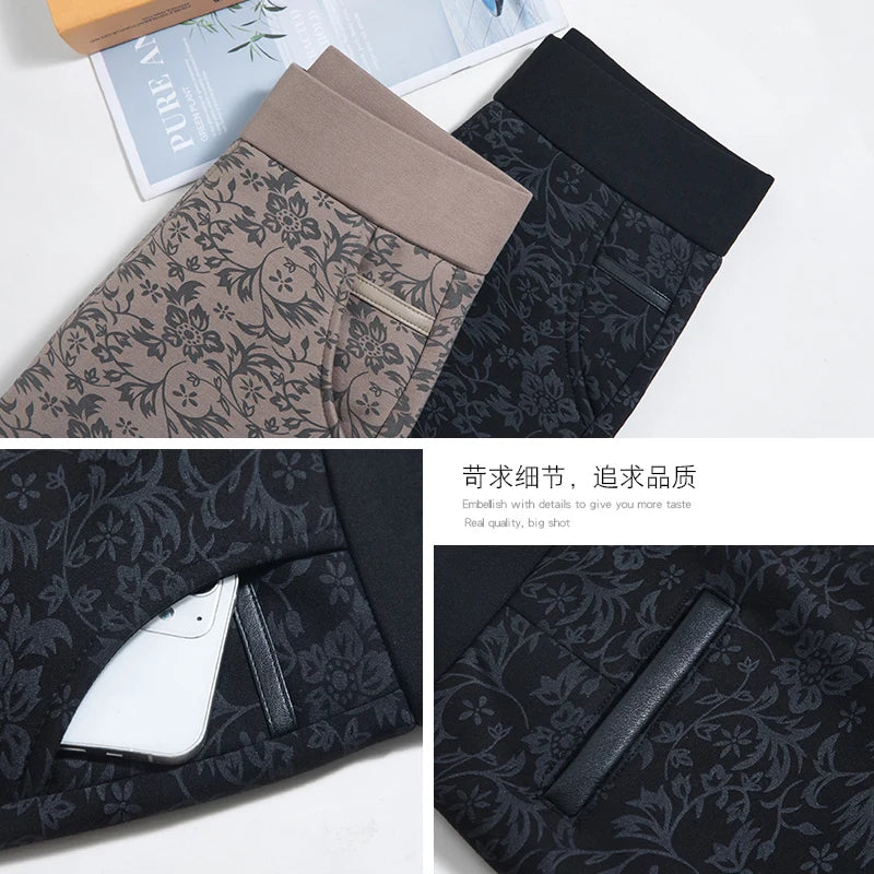 Large size pencil leggings for women in the spring of 2024 new elastic