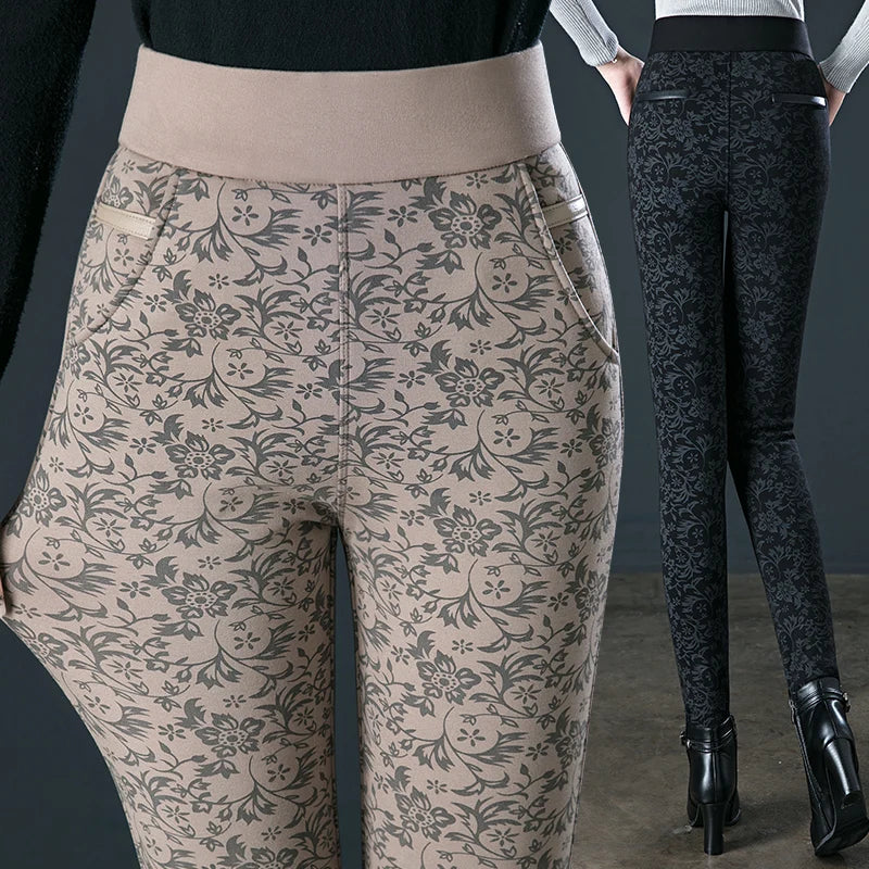 Large size pencil leggings for women in the spring of 2024 new elastic