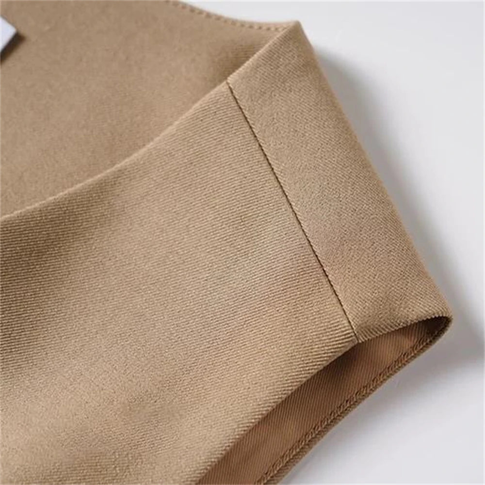 New Top Waist Slimming Small Suit Sleeveless Short Section All-Match