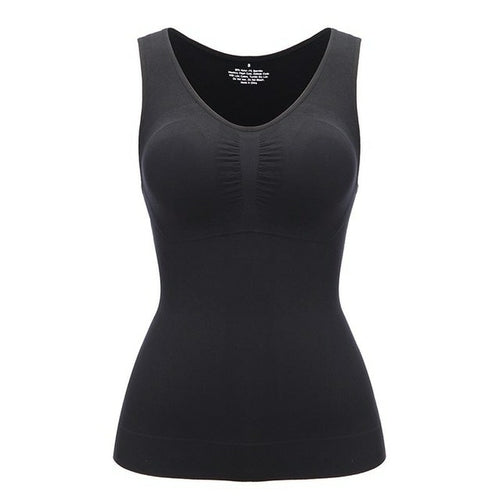 Women Cami Shaper With Built In Bra Tummy Control Camisole Tank Top