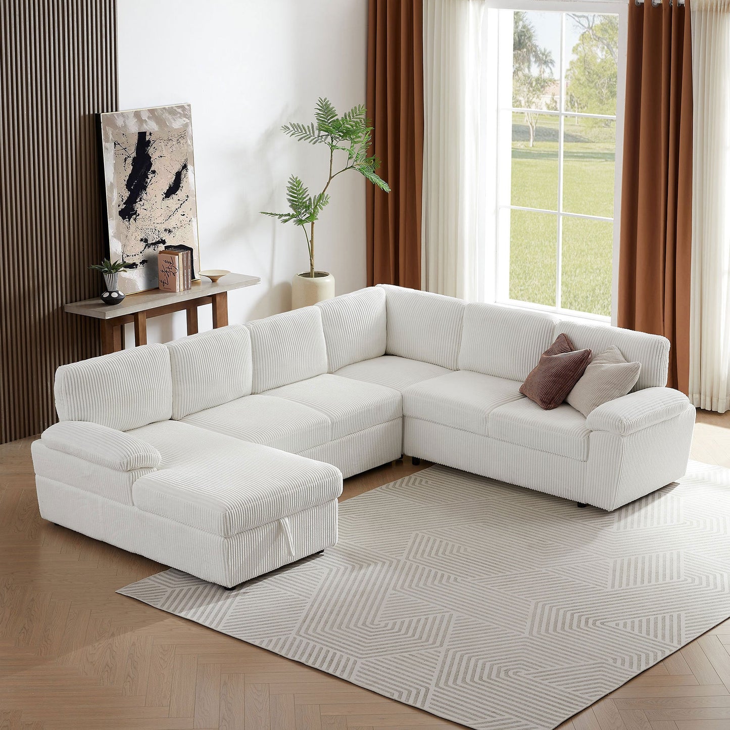 Oversized Modular Storage Sectional Sofa Couch for Home Apartment