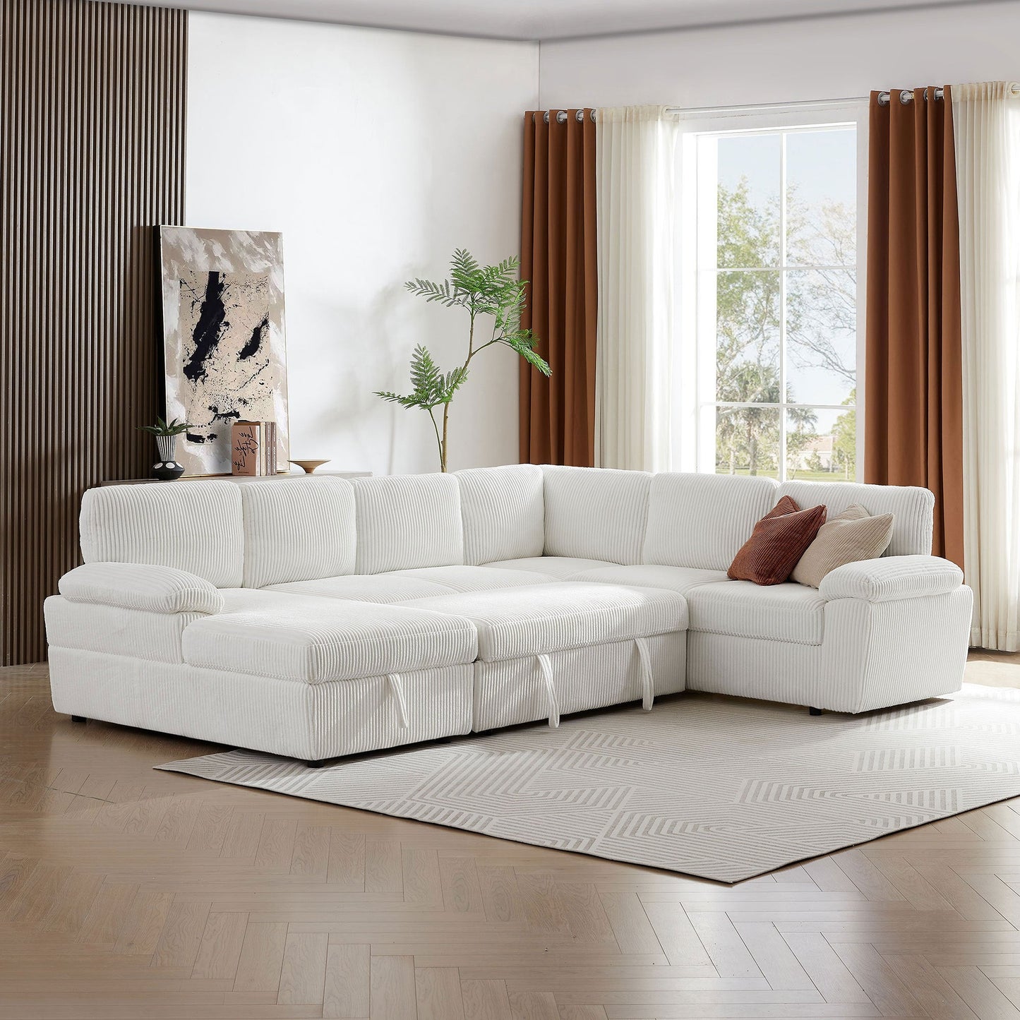 Oversized Modular Storage Sectional Sofa Couch for Home Apartment