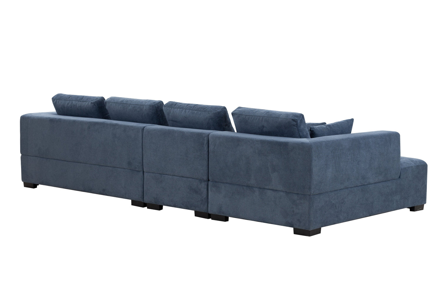 134'' Mid Century Modern Sofa with Left Chaise for Living Room Sofa,