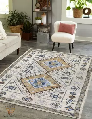 Multicolor Wool Carpet (5 cm, X 8 cm, Rectangle)
