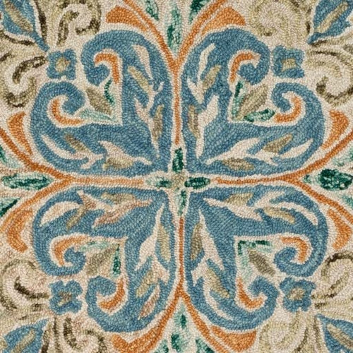 New Modern Collection Round Shape and Multicolor Wool Area Rug with