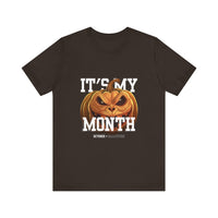 Scary Halloween Pumpkin T-Shirt - Scary October Tee, Spooky Season Apparel, Fall Fashion, Unisex Short Sleeve, Halloween Costume