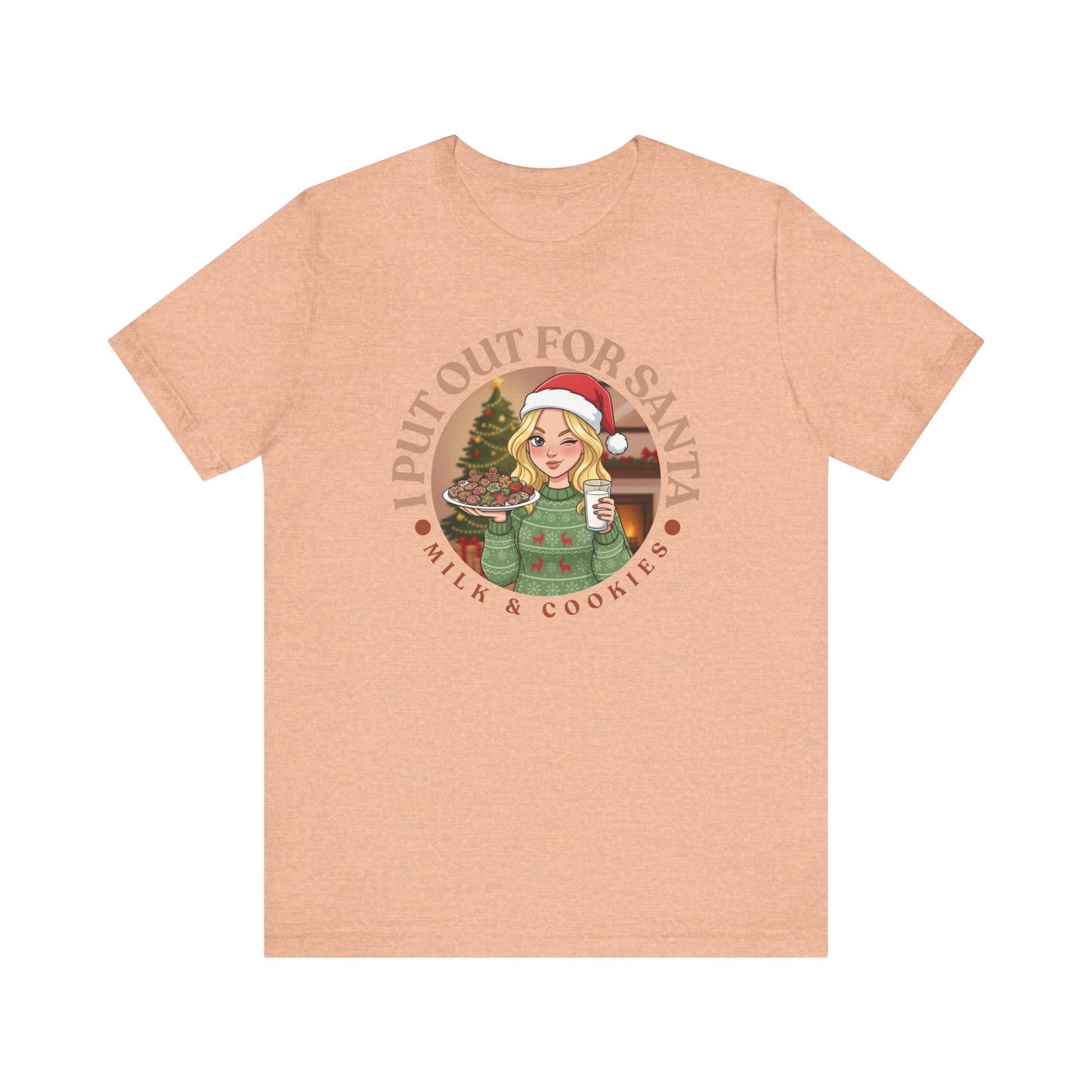 Festive Holiday Tee - "I Put Out for Santa" Christmas Shirt V2