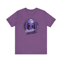 Cheers Witches Short Sleeve Tee - Spooky Vibes, Halloween Shirt, Unisex Graphic Tee, Witchy Apparel, Gift for Witches, Casual Witchwear