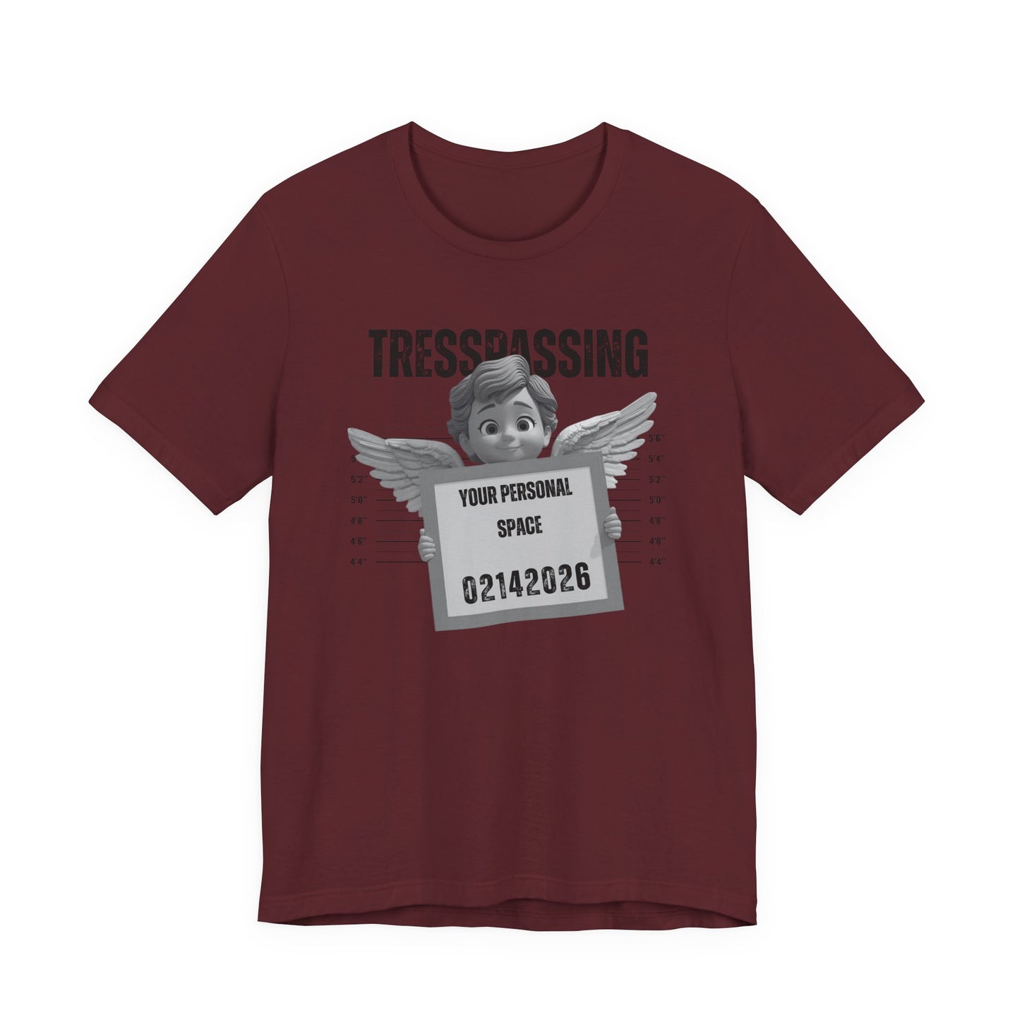 TRESPASSING:  (Mugshot Angel Design) - Valentine's Tee