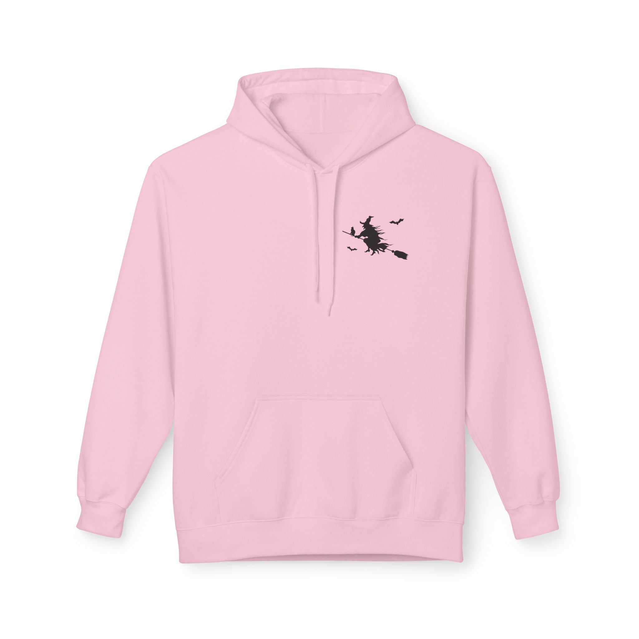 Let's Ride Witches Witchy Broomstick Hoodie, Unisex Midweight Fleece Sweatshirt, Halloween Apparel, Cozy Witch Costume,  Spooky Season