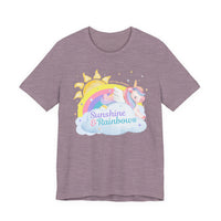 Sunshine & Rainbows Unicorn - Perfectly Sarcastic Tee that Reflects Your Current Attitude