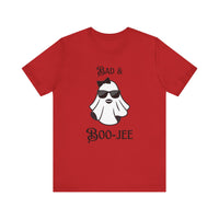 Bad & Boo-Jee Funny Unisex T-Shirt, Cool Graphic Tee, Gift for Dog Lovers, Halloween lovers, Casual Wear for Halloween