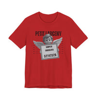 Petit Larceny Mugshot T-Shirt – 'Sampler Chocolates' Funny Arrest Graphic Tee