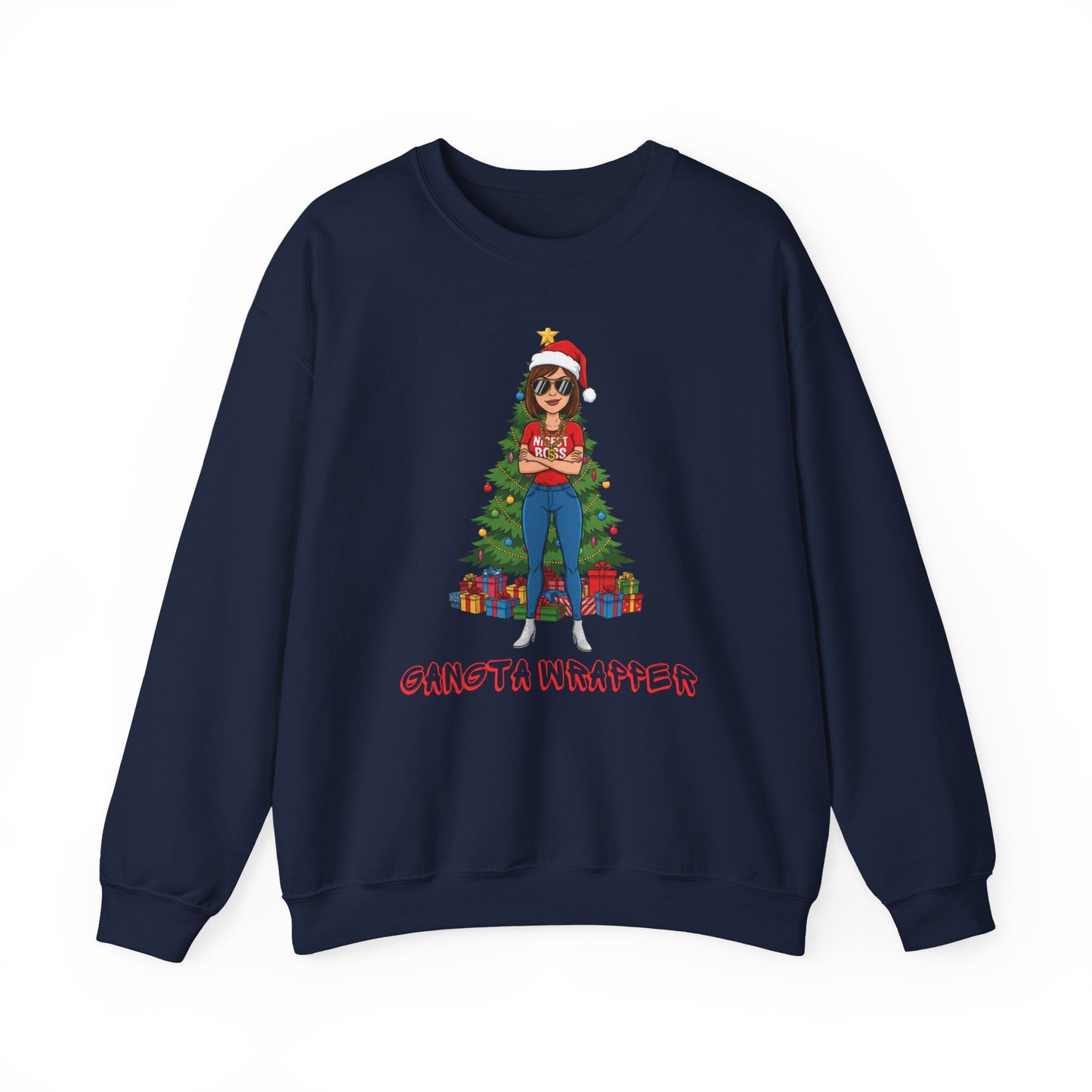 Holiday Crew Neck - featuring a Gangsta Wrapper