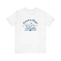 Rooted in Magic Short Sleeve Tee, Ideal for Book Lovers, Spell Binders, and Magic Minds Alike
