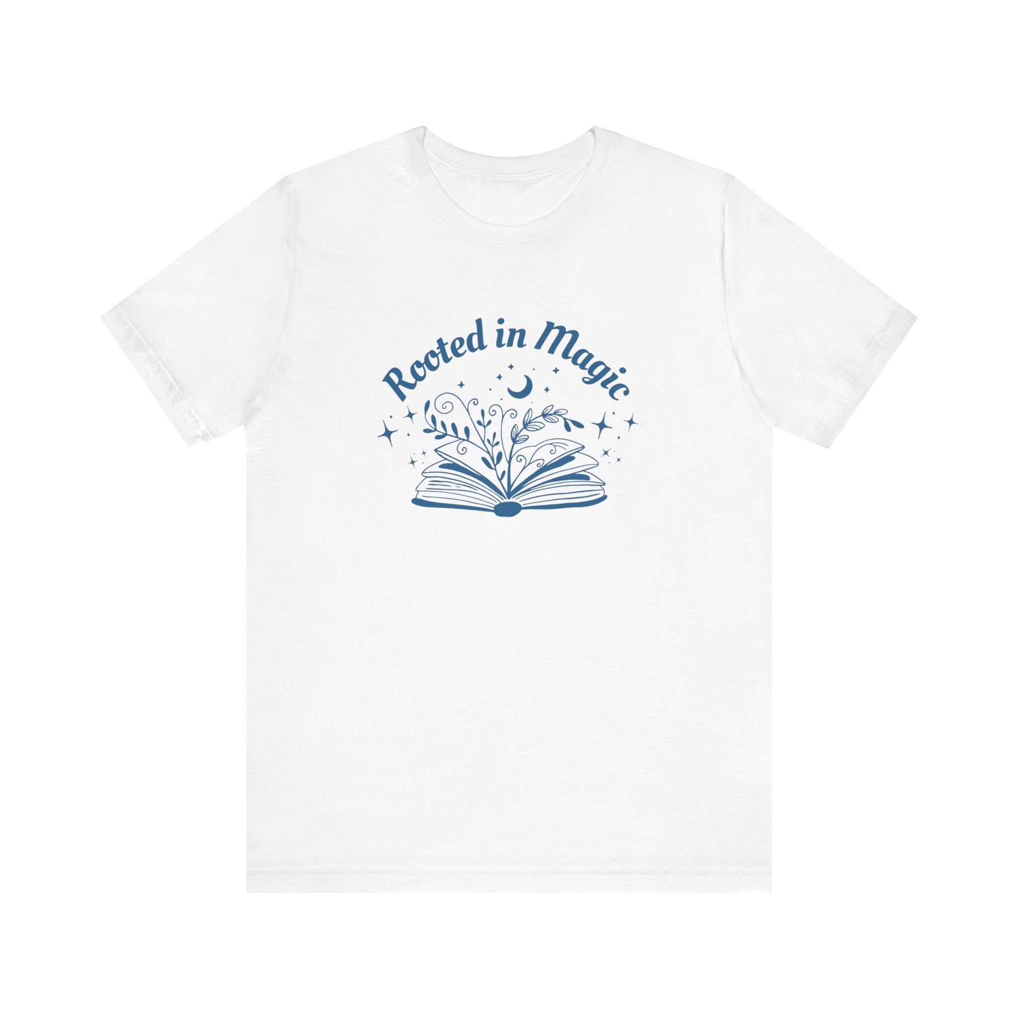 Rooted in Magic Short Sleeve Tee, Ideal for Book Lovers, Spell Binders, and Magic Minds Alike