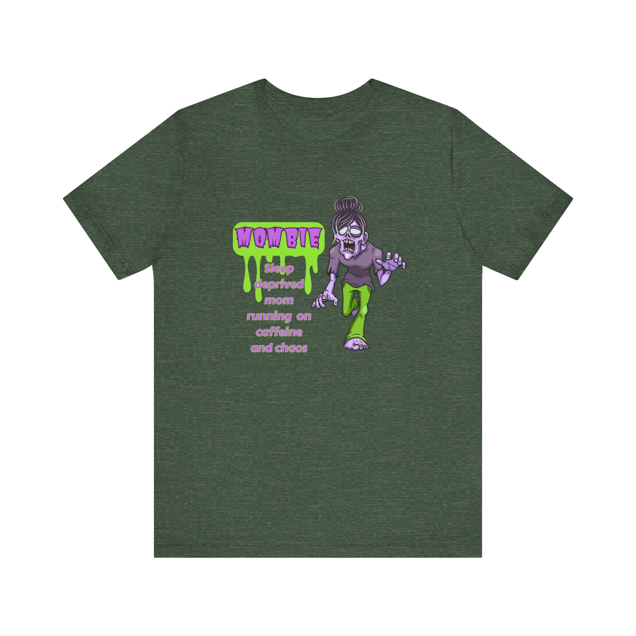 Funny Mombie T-Shirt: Sleep Deprived Mom Running on Caffeine and Chaos, Unisex Tee, Gift for Moms, Parent Humor Shirt