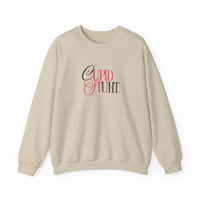 Cupid Stunt Crewneck Sweatshirt — Funny Valentine's Day Graphic Crewneck