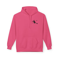 Let's Ride Witches Witchy Broomstick Hoodie, Unisex Midweight Fleece Sweatshirt, Halloween Apparel, Cozy Witch Costume,  Spooky Season