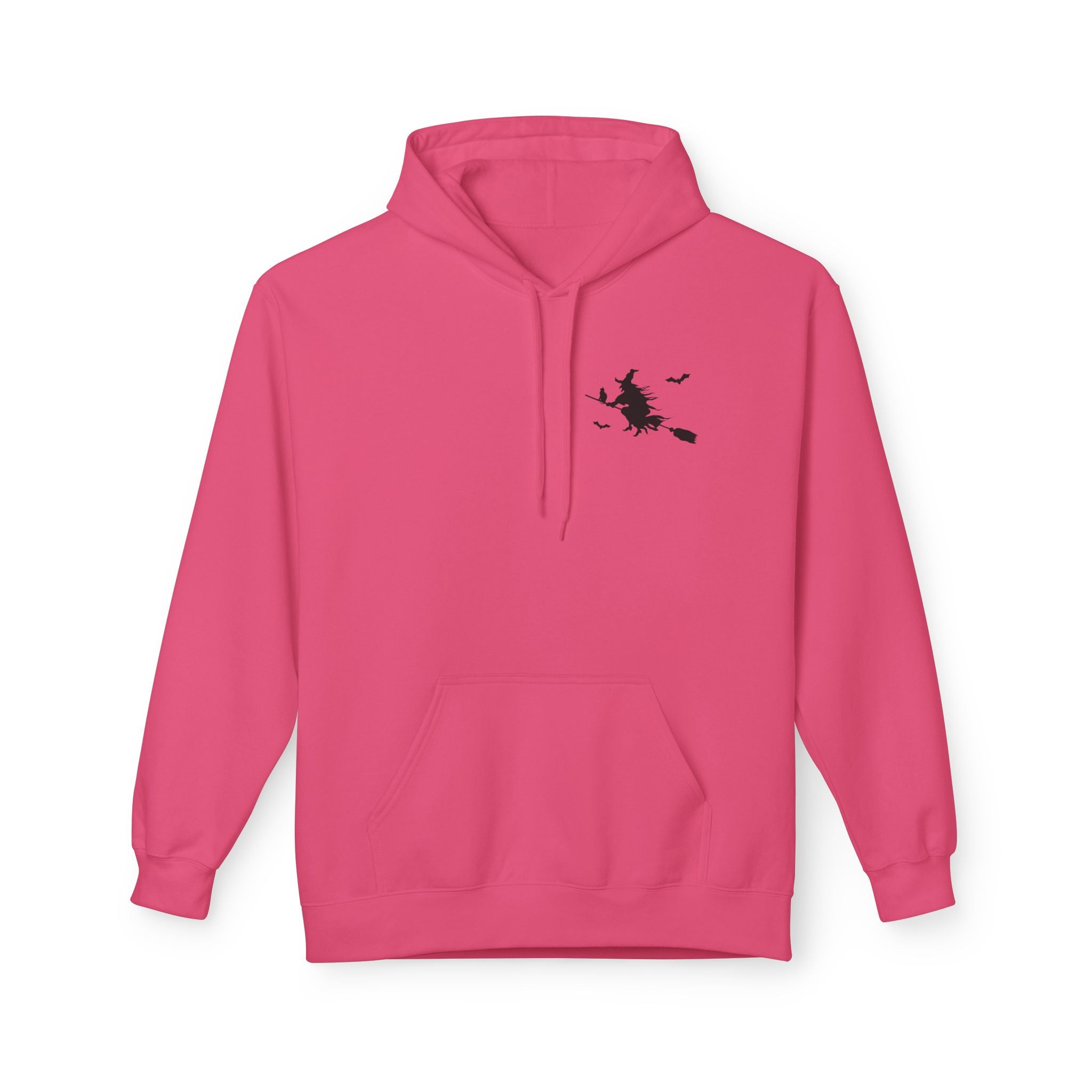 Let's Ride Witches Witchy Broomstick Hoodie, Unisex Midweight Fleece Sweatshirt, Halloween Apparel, Cozy Witch Costume,  Spooky Season