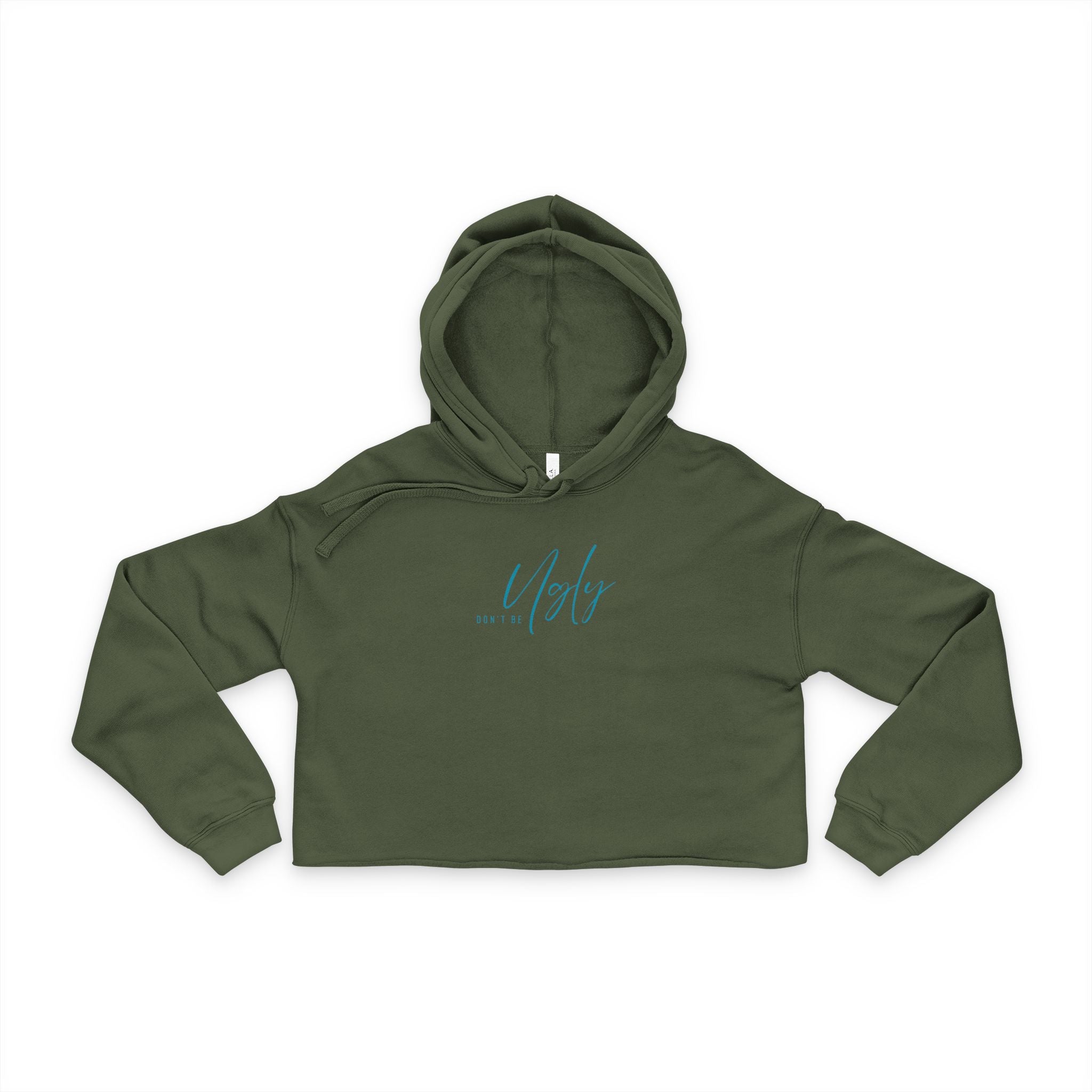 Don't Be Ugly! Women's Cropped Hoodie with Stylish Script Design, Trendy Sweatshirt, Casual Wear, Gift for Her, Fashionable Layering Piece