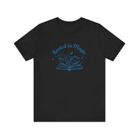 Rooted in Magic Short Sleeve Tee, Ideal for Book Lovers, Spell Binders, and Magic Minds Alike