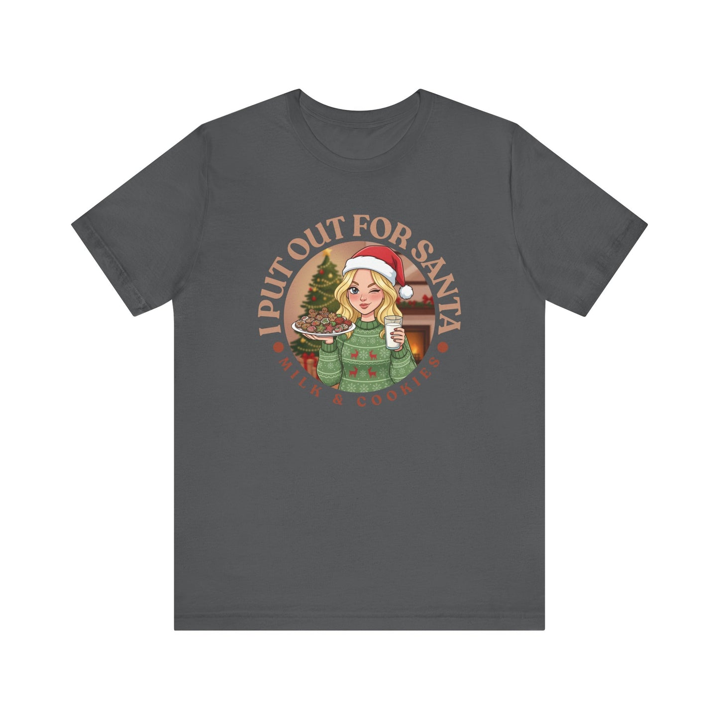 Festive Holiday Tee - "I Put Out for Santa" Christmas Shirt V2