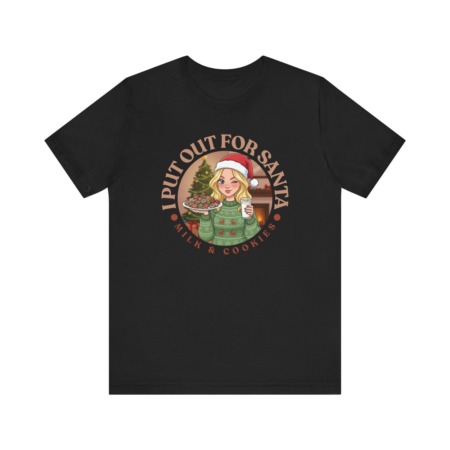 Festive Holiday Tee - "I Put Out for Santa" Christmas Shirt V2