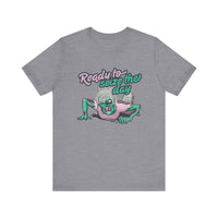 Zombie-Themed Graphic Tee, Ready to Seize the Day T-Shirt, Unisex Horror Costume, Halloween Apparel, Funny Zombie tee