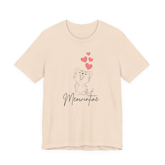 Meowentine Cat T-Shirt — Cute Valentine’s Day Kitty with Hearts