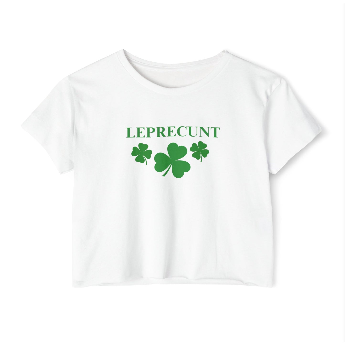 Leprec*nt Cropped Tee — Funny St. Patrick’s Day Festival Crop Top