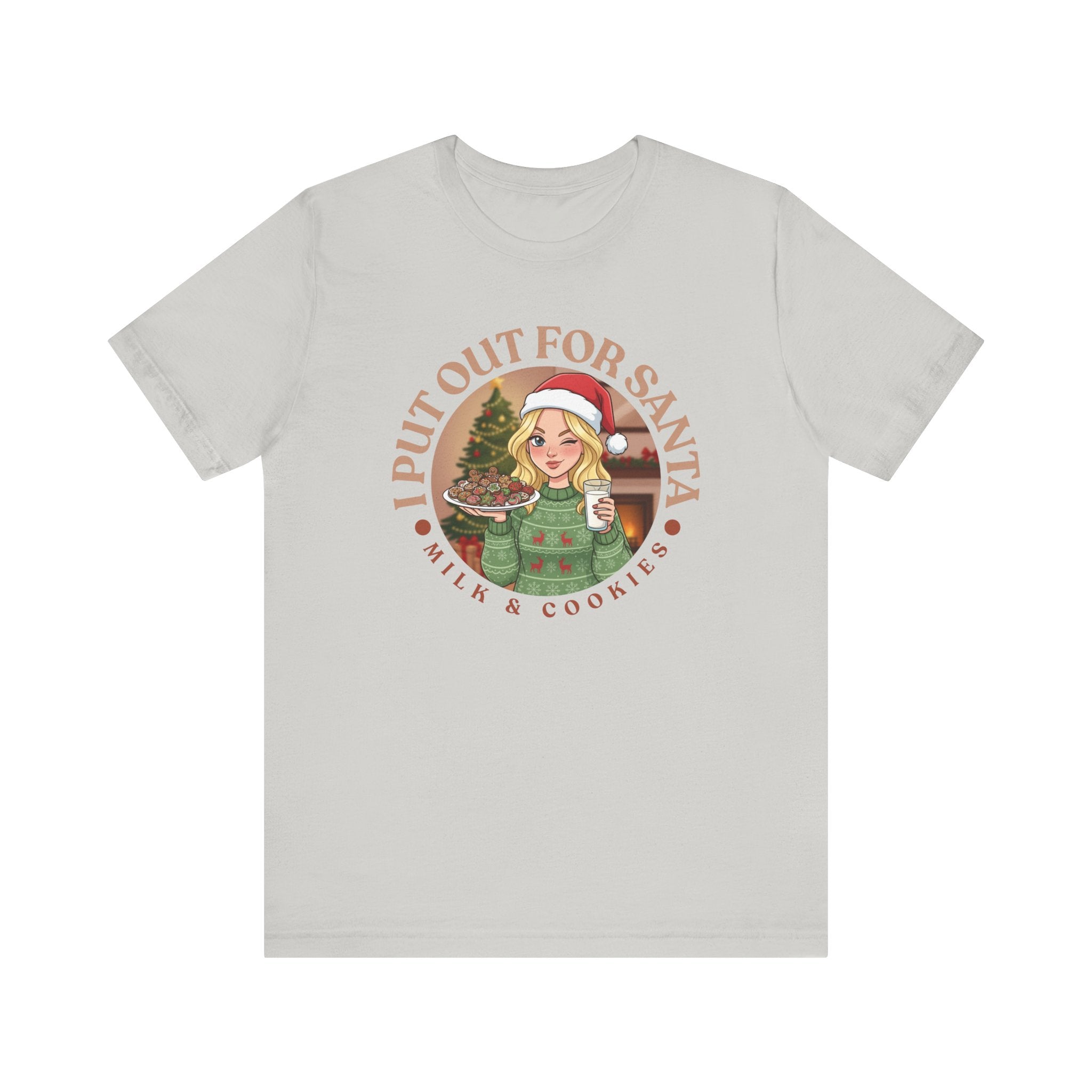 Festive Holiday Tee - "I Put Out for Santa" Christmas Shirt V2