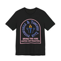 Torch Club T‑Shirt — "Pitchforks & Torches Club: Bring the Fire, Expose the Monsters"
