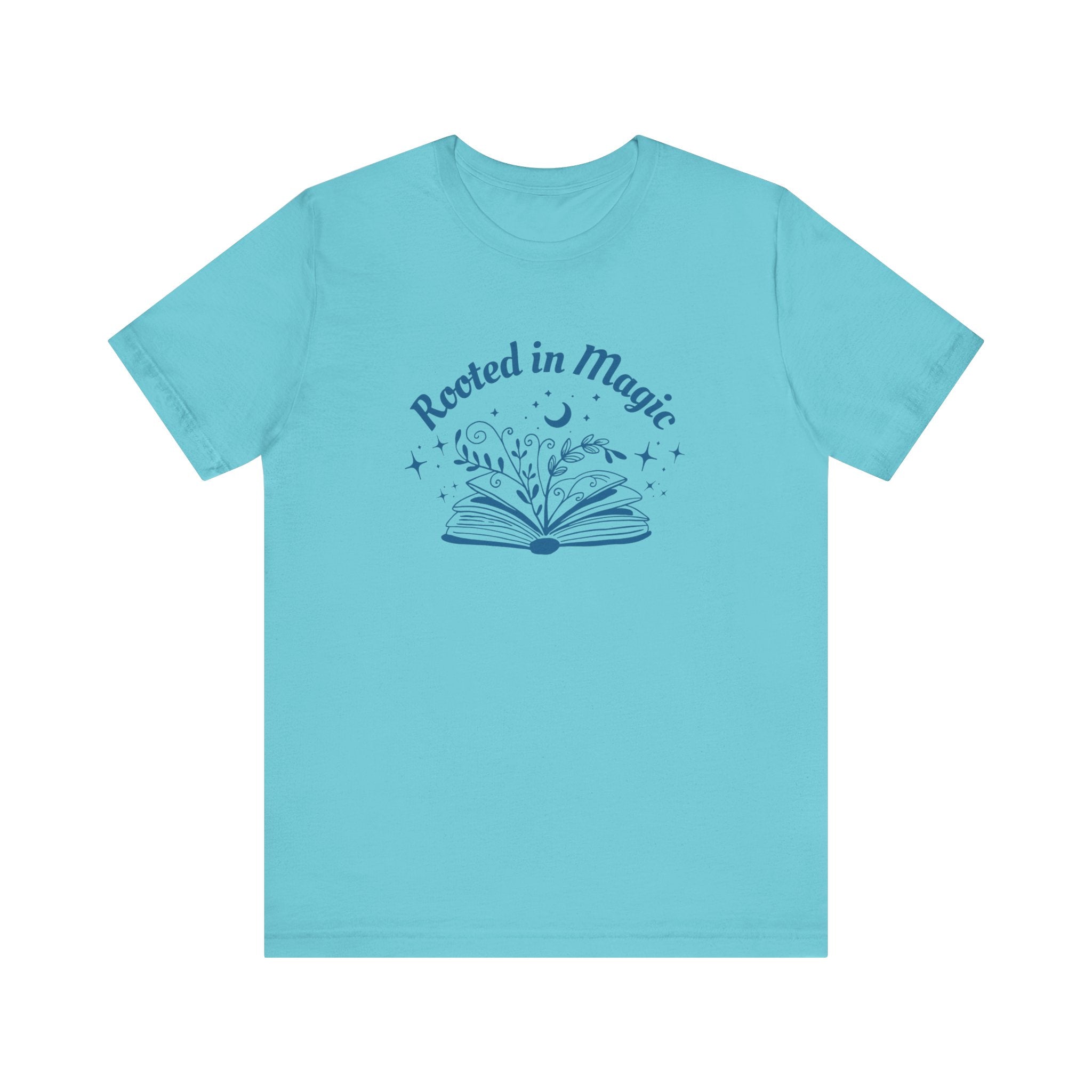 Rooted in Magic Short Sleeve Tee, Ideal for Book Lovers, Spell Binders, and Magic Minds Alike