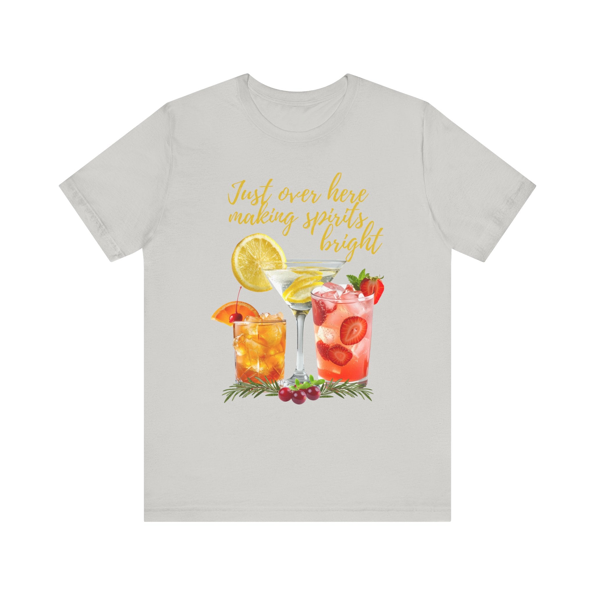 Making Spirits Bright Cocktail T-Shirt funny Christmas Shirt Women