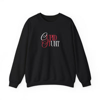 Cupid Stunt Crewneck Sweatshirt — Funny Valentine's Day Graphic Crewneck