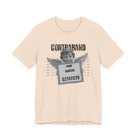 Contraband Mugshot Angel Tee — Funny 'Purse Shooters' Graphic T-Shirt