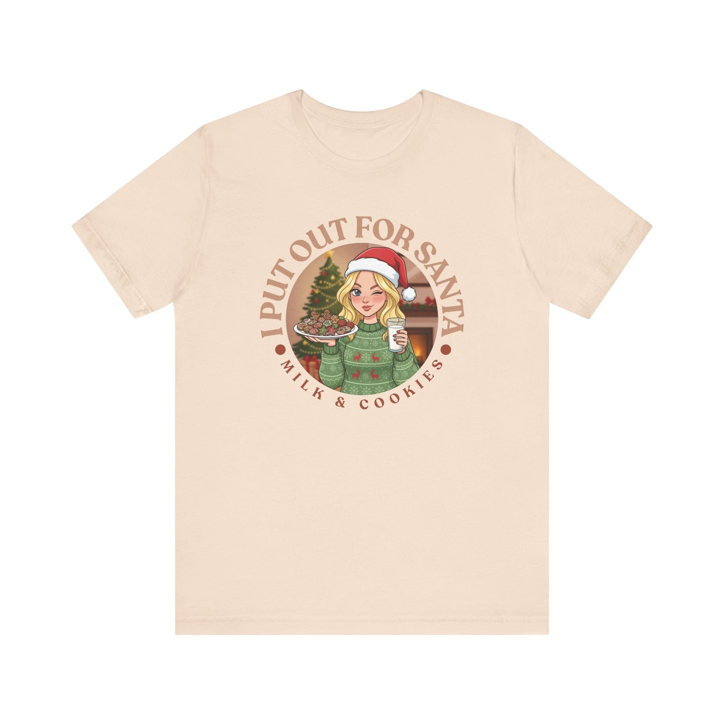 Festive Holiday Tee - "I Put Out for Santa" Christmas Shirt V2