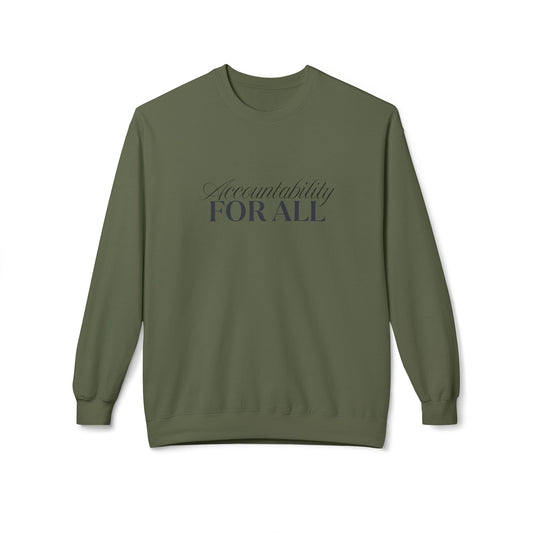 Accountability For All Crewneck Sweatshirt — Inclusive Message Crew Sweatshirt